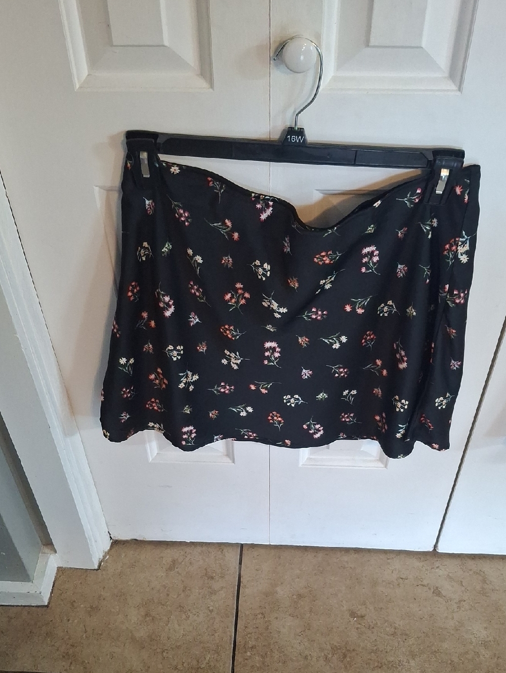 No Boundaries Black Floral Mini Skirt